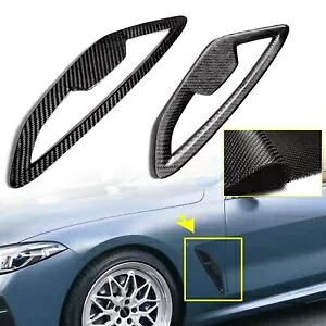 2020-2021 BMW 8 シリーズ G14 G15 G16 カーボンファイバーサイドエアフェンダーベントカバー For 2020-2021 BMW 8 Series G14 G15 G16 Carbon Fiber Side Air Fender Vent Cover 【並行輸入品】