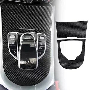 ベンツ G クラス 2019-23 中央コンソールドライカーボンファイバーカバートリムギアシフト For Benz G-Class 2019-23 Central Console Dry Carbon Fiber Cover Trim Gear Shift 【並行輸入品】