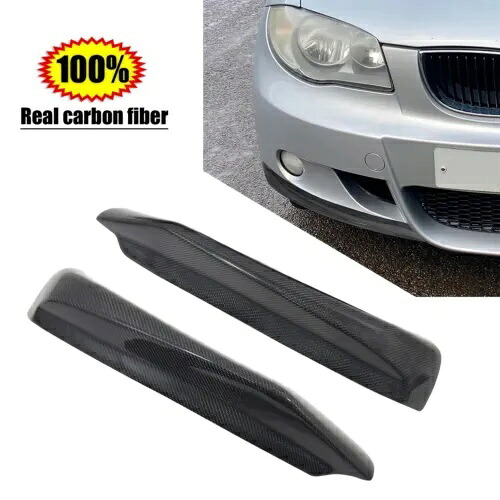 BMW E87 2006-2008 100% リアルカーボンファイバーフロントバンパーリップスプリッター FOR BMW E87 2006-2008 100% REAL CARBON FIBER FRONT BUMPER LIP SPLITTER 【並行輸入品】