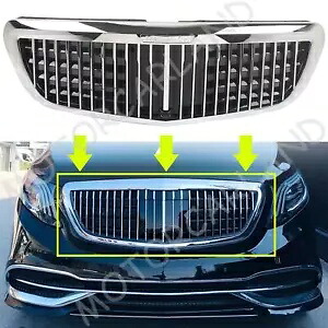 車のフロントバンパーグリルグリルメルセデスベンツヴィト W447 2016-2021 MB 外観 Car Front Bumper Grille Grill For Mercedes-Benz Vito W447 2016-2021 MB Look 【並行輸入品】