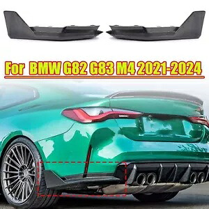 カーボンファイバーリアバンパースプリッターリップカナードフィン BMW G82 M4 2021-2024用 Carbon Fiber Rear Bumper Splitters Lip Canard Fins Fit For BMW G82 M4 2021-2024 【並行輸入品】