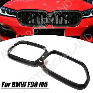 フロントバンパーグリルグリル 2021-22 BMW 5 シリーズ F90 M5 LCI セダンカーボンファイバー Front Bumper Grille Grill For 2021-22 BMW 5 Series F90 M5 LCI Sedan Carbon Fiber 【並行輸入品】