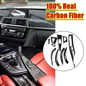 リアルカーボンファイバーインテリアセットトリム BMW 3 4 シリーズ F30 F32 3GT F34 2013-2019 REAL CARBON FIBER INTERIOR SET TRIM FOR BMW 3 4 SERIES F30 F32 3GT F34 2013-2019 【並行輸入品】