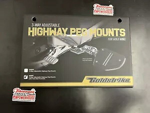 Goldstrike ブラック 3 ウェイ調整可能ハイウェイペグマウント ツインレールペグ付き - 60305 Goldstrike Black 3-Way Adjustable Highway Peg Mounts w/Twin Rail Pegs - 60305 【並行輸入品】