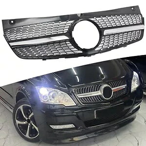 メルセデスベンツ V クラス ビアノ/ヴィト W639 2011-2014 フロントグリル グリル Blakc For Mercedes-Benz V-Class Viano/Vito W639 2011-2014 Front Grille Grill Blakc 【並行輸入品】