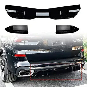 ブラックリアバンパーディフューザーリップキットサイドトリム BMW X5 G05 M スポーツ 2019-24 3 個 Black Rear Bumper Diffuser Lip Kit Side Trim For BMW X5 G05 M Sport 2019-24 3PCS 【並行輸入品】