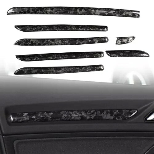 7x 鍛造カーボンファイバーインナードアパネルトリムカバー装飾アウディ A3 S3 2014-20 7x Forged carbon fiber Inner Door Panel Trim Cover Decor For AUDI A3 S3 2014-20 【並行輸入品】