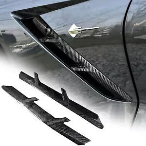 2×カーボンファイバーサイドボディフェンダーエアベントカバーシボレーコルベットC7 2014-18用 2×Carbon Fiber Side Body Fender Air Vent Cover For Chevrolet Corvette C7 2014-18 【並行輸入品】|カスタムパーツ WORLD倉庫