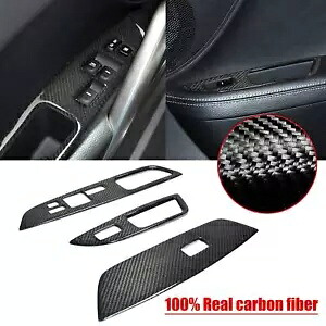100% リアルカーボンファイバーウィンドウリフトスイッチパネルカバーヒュンダイベロスター 11-17 100% Real Carbon Fiber Window Lift Switch Panel Cover For Hyundai Veloster 11-17 【並行輸入品】