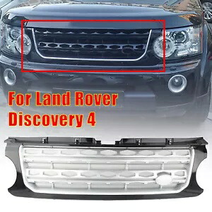 ブラック + シルバー 2014 スタイル フロント グリル ランドローバー ディスカバリー 4 2010-2013 に適合 Black+Silver 2014 style front grille fit for Land Rover Discovery 4 2010-2013 【並行輸入品】