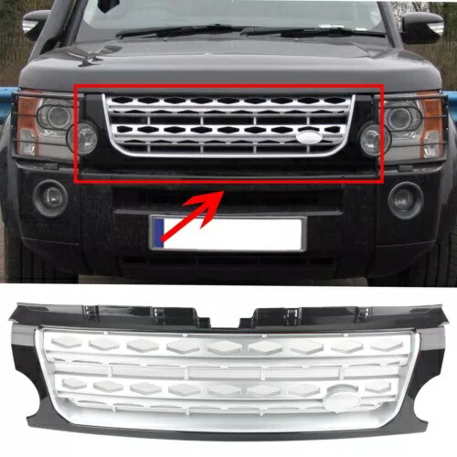 シルバー + ブラックエアインテークフロントバンパーグリルランドローバーディスカバリー 3 2005-09 Silver+Black Air intake Front bumper Grille For Land Rover Discovery 3 2005-09 【並行輸入品】