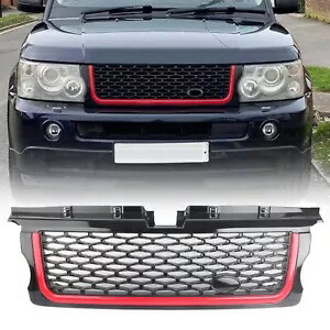 ランドローバーレンジローバースポーツブラックグリル、レッドトリム付き 2005-2009 For Land Rover Range Rover Sport Black Grille with Red Trim for 2005-2009 【並行輸入品】