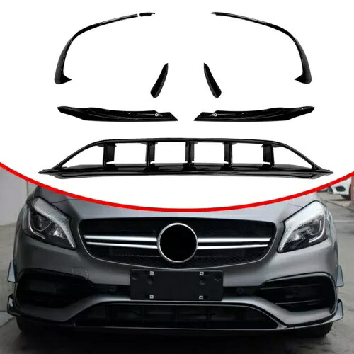 8x フロントスプリッタースポイラー メルセデス W176 A45 AMG クラス 2016 2017-2018 スポーツ用 8x Front Splitter Spoiler For Mercedes W176 A45 AMG Class 2016 2017-2018 Sport 【並行輸入品】｜カスタムパーツ WORLD倉庫