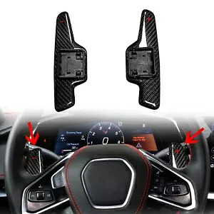 コルベットスティングレイ C8 Z51 2020-2023 レッドカーボンステアリングホイールパドルシフター For Corvette Stingray C8 Z51 2020-2023 Red Carbon Steeing Wheel Paddle Shifter 【並行輸入品】