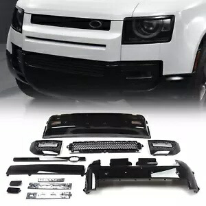 光沢のあるブラックバンパーカバートリムランドローバーディフェンダー110/90 20-23ボディキット用 Glossy Black Bumper Cover Trims For Land Rover Defender 110/90 20-23 Body Kits 【並行輸入品】