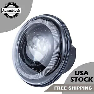 Pro Fuzion LED ブラック ヘッドライト Halo 付き ソフテイル/インディアン/ハーレー ツーリングに適合 Pro Fuzion LED Black Headlight w/ Halo Fits Softail/ Indian/ Harley Touring 【並行輸入品】
