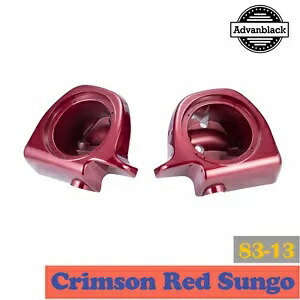 クリムゾンレッド Sungo 6.5 インチ スピーカー ポッド 下部フェアリング ハーレー ツーリング 1983-2013 に適合 Crimson Red Sungo 6.5