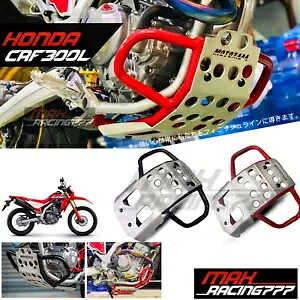 ブラック クラッシュ バー + スキッド プレート エンジン ガード フレーム プロテクター ホンダ CRF300L2020-22 BLACK CRASH BAR + SKID PLATE ENGINE GUARD FRAME PROTECTOR HONDA CRF300L2020-22 【並行輸入品】