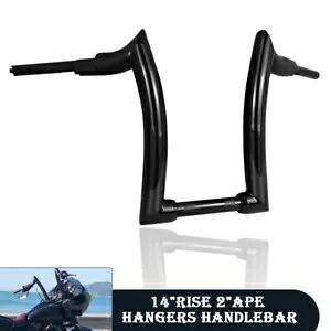 14インチ ライズ 2インチ エイプ ハンガー ハンドルバー ホンダ VT1300CXE フューリーに適合 14'' Rise 2\