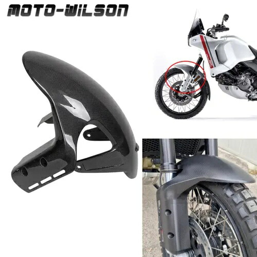 Ducati DesertX 22+ 100% カーボンファイバーフロントフェンダーマッドガードカバーグロス For Ducati DesertX 22+ 100% Carbon Fiber Front Fender Mudguard Cover Gloss 【並行輸入品】
