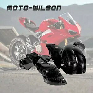 Ducati パニガーレ V4 2018 2019 カーボンファイバー排気カバーヒートシールドグロス For Ducati Panigale V4 2018 2019 Carbon Fiber Exhaust Cover Heat Shield Gloss 【並行輸入品】