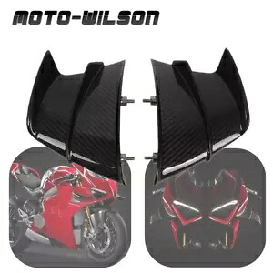 Ducati パニガーレ V4R 2018 2019 カーボンファイバーウイングレット空力翼固定 For Ducati Panigale V4R 2018 2019 Carbon Fiber Winglet Aerodynamic Wing Fixed 【並行輸入品】
