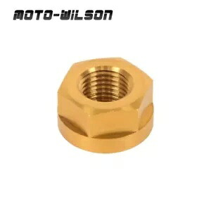 BMW R シリーズオートバイ用フロントアクスルナットチタン合金ゴールド For BMW R Series Motorcycle Front Axle Nut Titanium Alloy Gold 【並行輸入品】