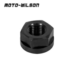 BMW R シリーズオートバイ用フロントアクスルナットチタン合金ブラック For BMW R Series Motorcycle Front Axle Nut Titanium Alloy Black 【並行輸入品】