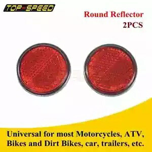 6mm自転車バイクラウンドリフレクター安全夜間サイクリング反射アクセサリー 6mm Bicycle Bikes Round Reflector Safety Night Cycling Reflective Accessories 【並行輸入品】