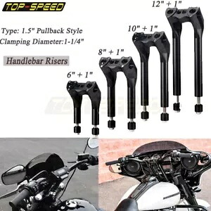 プルバックスタイル 1-1/4 インチ ハンドルバー ライザー キット ハーレー ダイナ ソフテイル スポーツスターに適合 Pullback Style 1-1/4" Handlebar Riser Kit Fit Harley Dyna Softail Sportster 【並行輸入品】｜カスタムパーツ WORLD倉庫