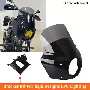 ヘッドライトフェアリング 11 インチフロントガラスブラケットコンボキット Baja Design LP6 照明用 Headlight Fairing 11'' Windshield Bracket Combo Kit For Baja Design LP6 Lighting 【並行輸入品】