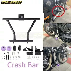 オートバイ 4 デルリン スライダー ハイウェイ ハイ 2 ステップ クラッシュバー ローライダー ST 22-23用 Motorcycle 4-Delrin Sliders Highway High 2 Step Crash Bar For Low Rider ST 22-23 【並行輸入品】