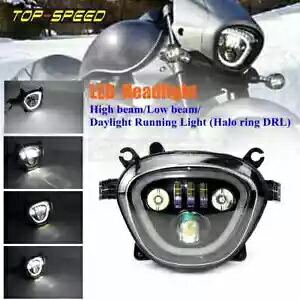 LED ヘッドライトヘッドランプ Hi/Lo ビームランプ Halo DRL 付きスズキブルバード M90 M109R LED Headlight Headlamp Hi/Lo Beam Lamp w/Halo DRL For Suzuki Boulevard M90 M109R 【並行輸入品】