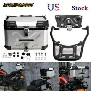 オートバイリア荷物ボックス ブラケットスライバー付き ハーレースペシャル RA1250S用 Motorcycle Rear Luggage Box W/Bracket Sliver For Harley Special RA1250S 【並行輸入品】