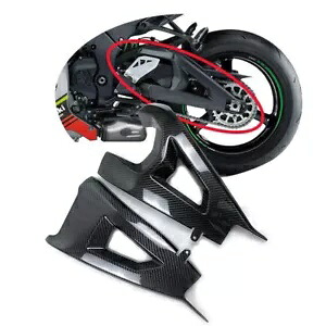 2016-2024 ZX10R 100% カーボンファイバースイングアームカバーガード、ツイル織り For 2016-2024 ZX10R 100% Carbon Fiber Swingarm Cover Guard, Twill Weave 【並行輸入品】