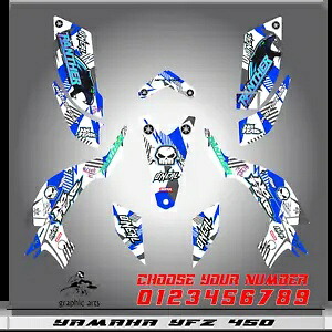 ヤマハ YFZ 450 グラフィックスキット 2003 2004 2005 2006 2007 2008 ステッカーデカールキット Yamaha YFZ 450 graphics kit 2003 2004 2005 2006 2007 2008 stickers decals kit 【並行輸入品】