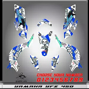 ヤマハ YFZ 450 グラフィックスキット 2003 2004 2005 2006 2007 2008 ステッカーデカールキット Yamaha YFZ 450 graphics kit 2003 2004 2005 2006 2007 2008 stickers decals kit 【並行輸入品】