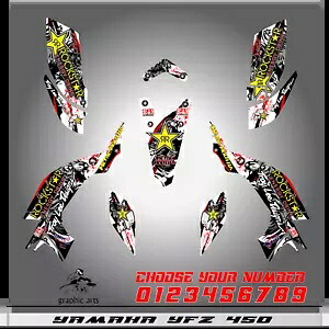 ヤマハ YFZ 450 グラフィックスキット 2003 2004 2005 2006 2007 2008 ステッカーデカールキット Yamaha YFZ 450 graphics kit 2003 2004 2005 2006 2007 2008 stickers decals kit 【並行輸入品】