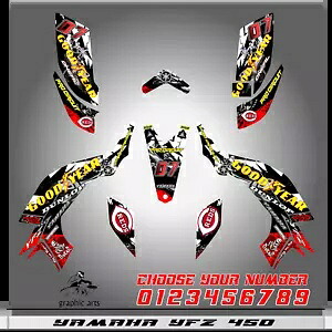 ヤマハ YFZ 450 グラフィックスキット 2003 2004 2005 2006 2007 2008 ステッカーデカールキット Yamaha YFZ 450 graphics kit 2003 2004 2005 2006 2007 2008 stickers decals kit 【並行輸入品】|カスタムパーツ WORLD倉庫