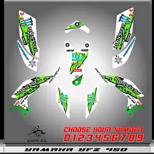 ヤマハ YFZ 450 グラフィックスキット 2003 2004 2005 2006 2007 2008 ステッカーデカールキット Yamaha YFZ 450 graphics kit 2003 2004 2005 2006 2007 2008 stickers decals kit 【並行輸入品】｜カスタムパーツ WORLD倉庫
