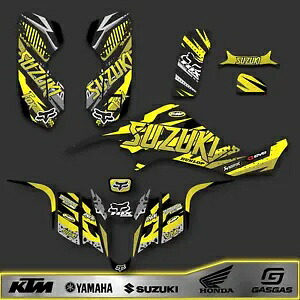 SUZUKI LTZ 400 2003 ~ 2008 グラフィック キット デカール ATV-イエロー SUZUKI LTZ 400 2003 to 2008 GRAPHICS KIT DECALS ATV-yellow 【並行輸入品】|カスタムパーツ WORLD倉庫