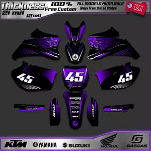 カスタム MX デカール キット パープル/ブラック ヤマハ YZ 250/450F 2006-2009 - 米国製 Custom MX Decal Kit Purple/Black for Yamaha YZ 250/450F 2006-2009 - USA Made 【並行輸入品】
