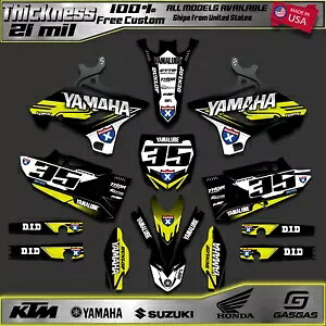 ヤマハ YZ 125 250 (2015-2021) YZ125 YZ250 スピード用グラフィックスキット - イエロー Graphics Kit for Yamaha YZ 125 250 (2015-2021) YZ125 YZ250 Speed -yellow 【並行輸入品】