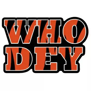 シンシナティ ベンガルズ「Who Dey」デカール ~ ビニール Cincinnati Bengals \