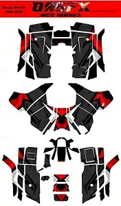 2014-2020 ホンダ TRX 420 Rancher グラフィックス キット - Pro Ed D36-1 レッド 2014-2020 Honda TRX 420 Rancher Graphics Kit - Pro Ed D36-1 Red 【並行輸入品】