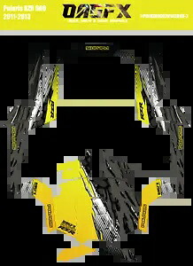 2011 - 2013 ポラリス RZR 900 グラフィックス キット D49-2 イエロー 2011 - 2013 Polaris RZR 900 Graphics Kit D49-2 Yellow 【並行輸入品】