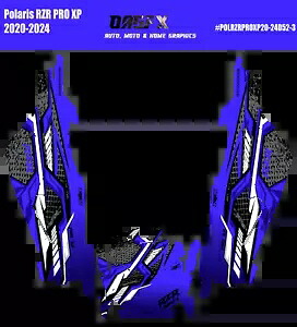 2020 - 2024 Polaris RZR Pro XP 4 グラフィックス キット D52-3 ブルー 2020 - 2024 Polaris RZR Pro XP 4 Graphics Kit D52-3 Blue 【並行輸入品】