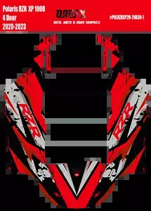 2020 - 2023 ポラリス RZR XP 1000 4 ドア グラフィックス キット D39-1 2020 - 2023 Polaris RZR XP 1000 4 Door Graphics Kit D39-1 【並行輸入品】