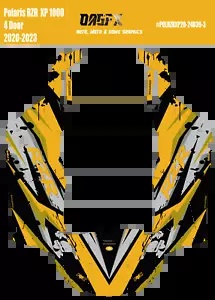 2020 - 2023 ポラリス RZR XP 1000 4 ドア グラフィックス キット D39-3 2020 - 2023 Polaris RZR XP 1000 4 Door Graphics Kit D39-3 【並行輸入品】
