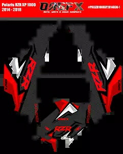 2014 - 2018 Polaris RZR XP 1000 グラフィックス キット D36-1 レッド 2014 - 2018 Polaris RZR XP 1000 Graphics Kit D36-1 Red 【並行輸入品】